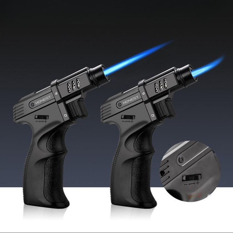 Kitchen Gadgets Men - 2026年 防風アウトドアキャンプBBQ用固定火炎大型ジェットフレームシガーライタートーチ キッチンガジェット（男性向け）