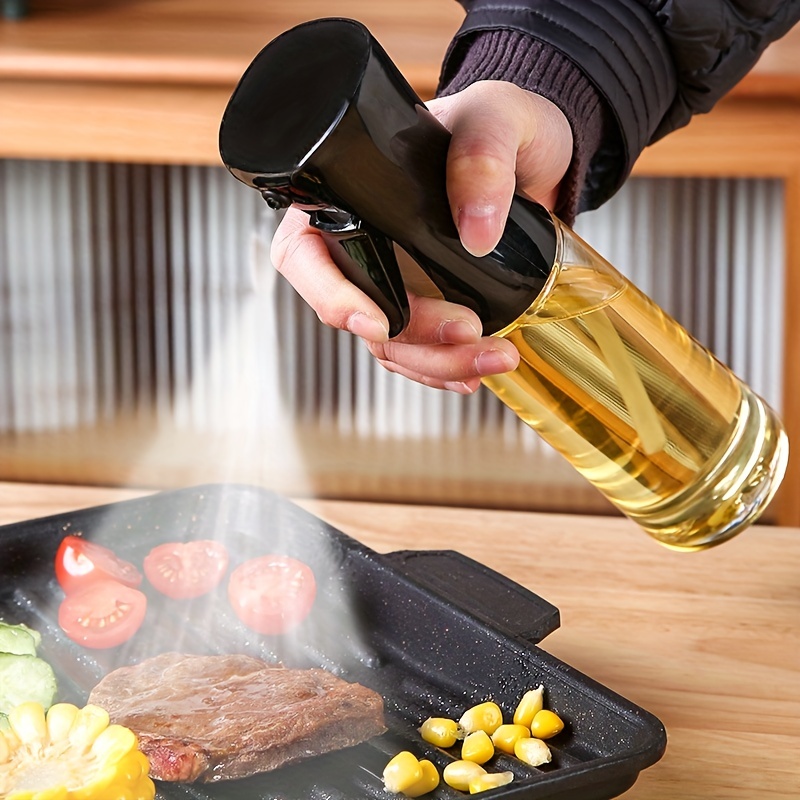 Kitchen Gadgets Oil Spray - 200/300mlオイルスプレーボトル、BBQ調理用オリーブオイルスプレーヤー、プラスチック製ベーキングオイルスプレー空ボトル、ビネガーボトル