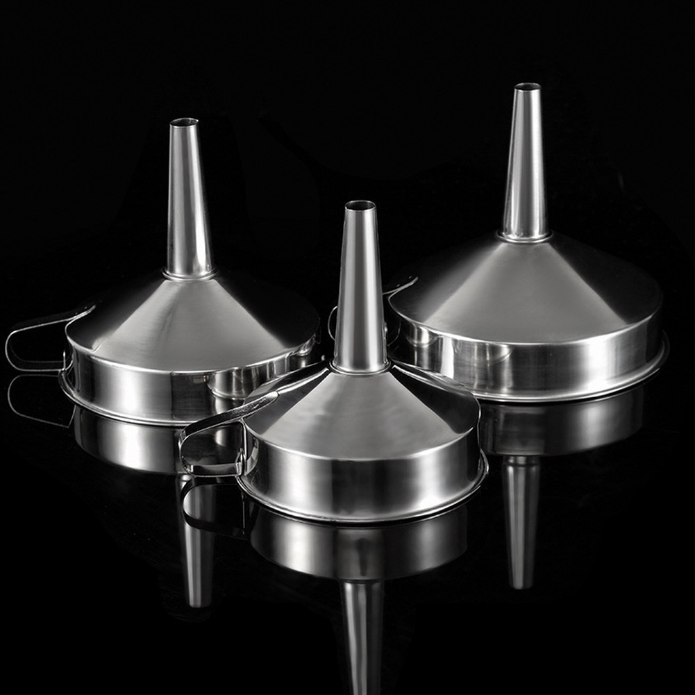 Kitchen Gadgets Latest - 1Pc ステンレス鋼食用油漏斗広口キッチンアクセサリーバービールオイルポット液体粉末転送キッチンツール