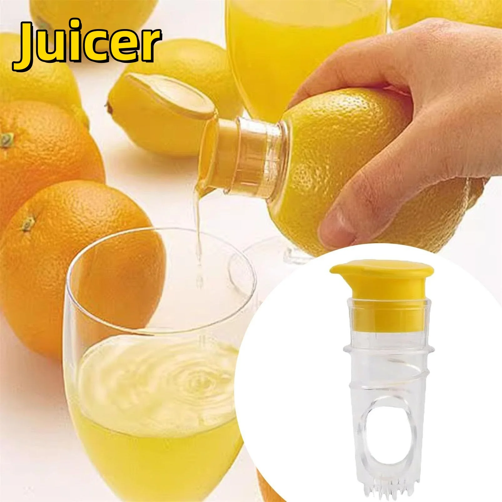 Kitchen Gadgets Juicer - 新しいプラスチック手動シトラスジューサーミニレモンジューサーオレンジスクイーザー簡単ジュース抽出器鮮度保持キッチンスタッフ