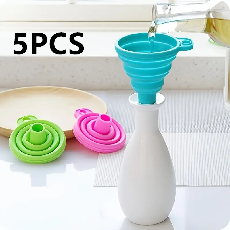 Kitchen Gadgets Latest - シリコーン折りたたみ漏斗多機能ポータブルミニキッチン格納式油漏れ家庭用液体ディスペンサーキッチン用品