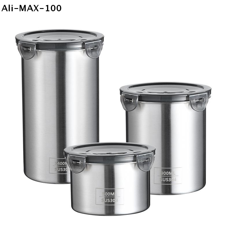 Kitchen Gadgets New 2025 - 【Rw】1個 2025年新作 ステンレス製密閉容器 500/900/1400ml 保存容器 生鮮食品オーガナイザー