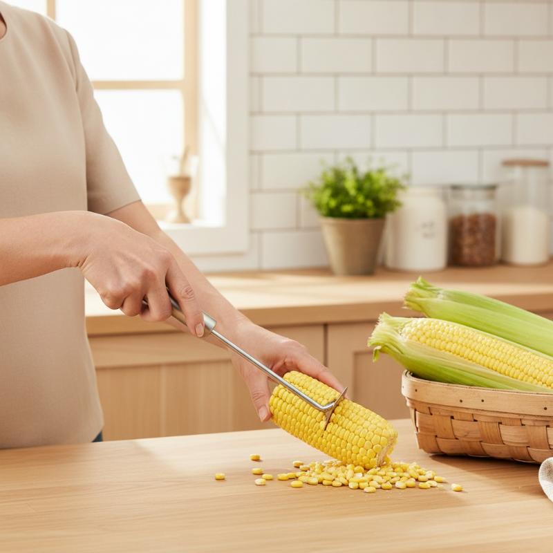 Kitchen Gadgets Save Time - ステンレス鋼のトウモロコシの皮むき器 時間を節約するトウモロコシの皮むきツール 滑り止めキッチンガジェット グリルパーティーのサラダ作り用