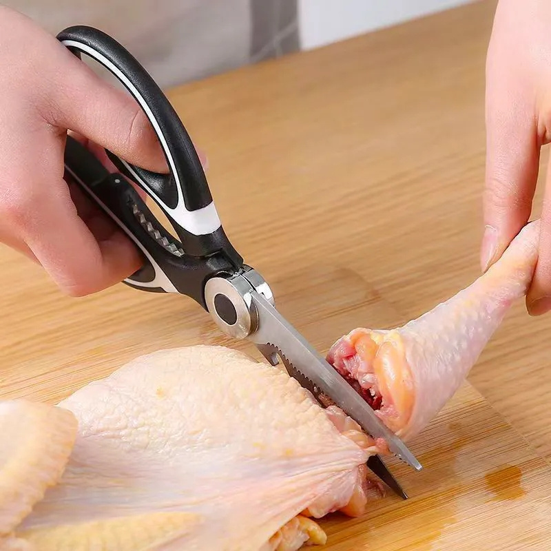 Kitchen Gadgets Latest - キッチンはさみステンレス鋼多機能ノンスリップシャープ鶏の骨はさみ手羽先魚殺害バーベキューはさみ