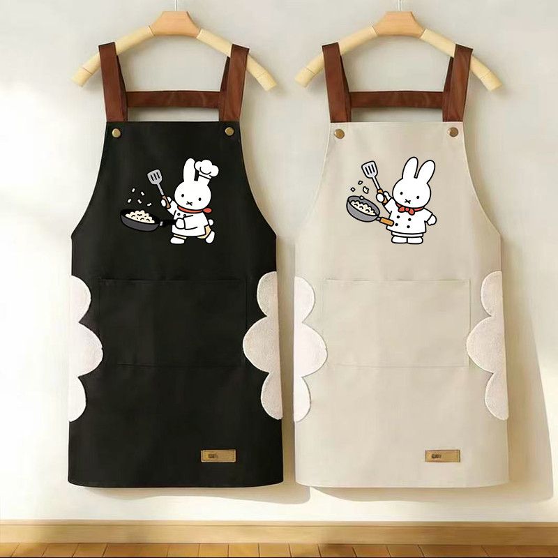 Kitchen Gadgets Latest - 新しい漫画ミッフィーウサギエプロン防水耐油キッチン調理ウエストカバーファッション作業服家庭用キッチンレストラン