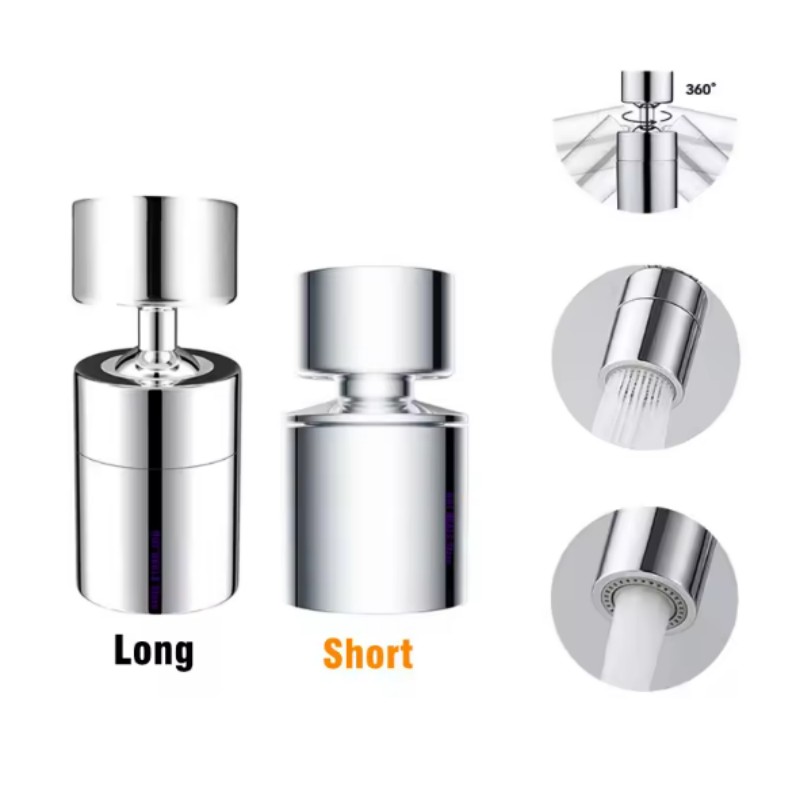 Kitchen Gadgets Mixer - デュアル機能アンチスプラッシュバブラー キッチン蛇口エアレーター 360度回転式水道水ディフューザー 浴室水フィルターノズルミキサー