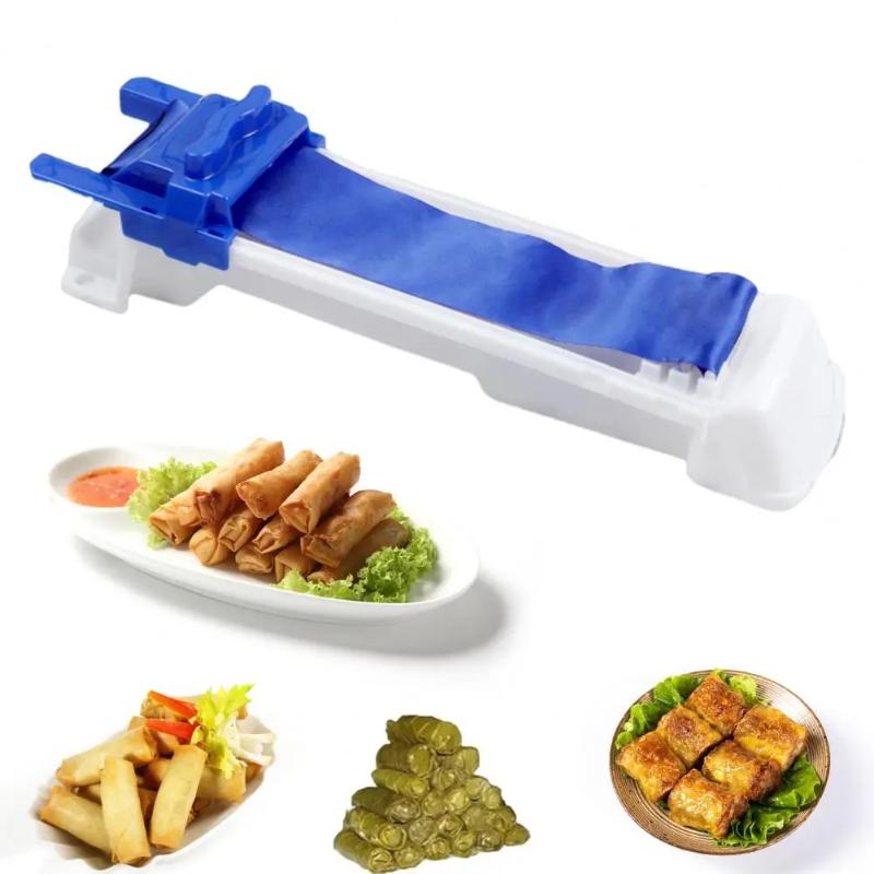Kitchen Gadgets Save Time - ルンピア寿司メーカー巻き器ツールラッパーマシン2in1デザイン自家製寿司とルンピアロール用時間節約キッチンガジェット
