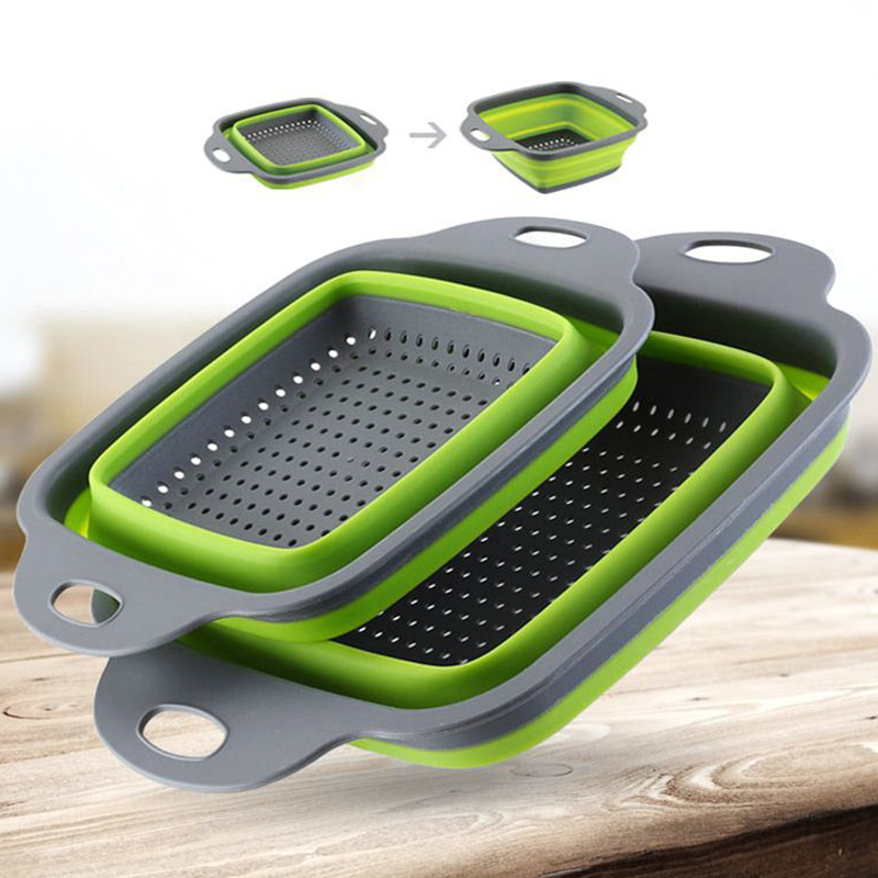 Kitchen Gadgets 2022 - 2022 折りたたみ野菜洗濯バスケット野菜果物フィルターポータブルザル折りたたみ水切りキッチンアクセサリーガジェット