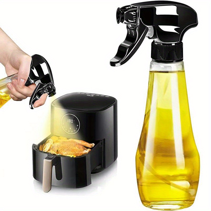 Kitchen Gadgets Oil Spray - 回転ノズル付きガラスオリーブオイルスプレー,エアフライヤー用オイルミスター,新品,200ml, 1個