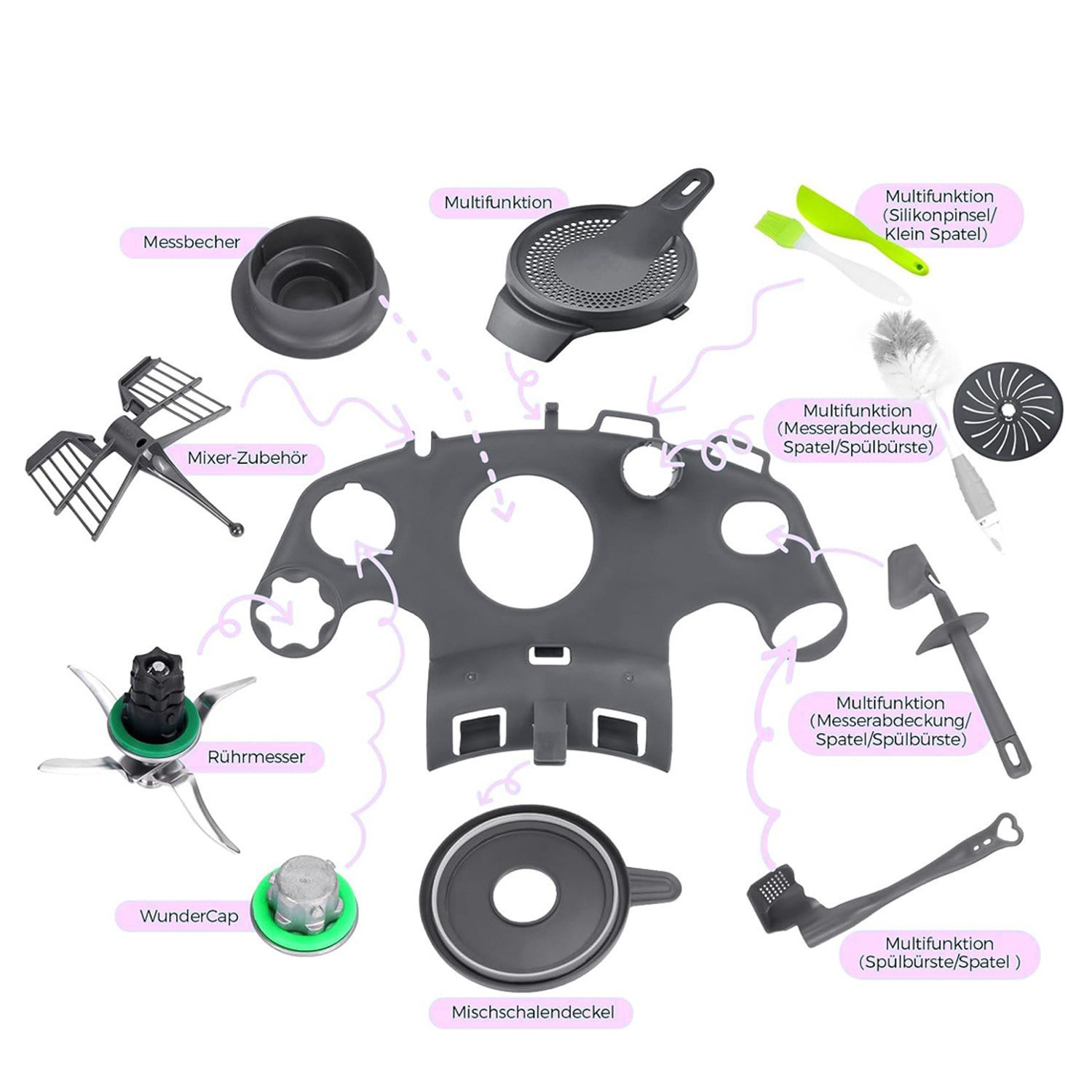 Kitchen Gadgets Thermomix - 多機能キッチン収納ラックオーガナイザースタンド、サーモミックスTM5、TM6、TM7対応、ブレンダーアクセサリーホルダー