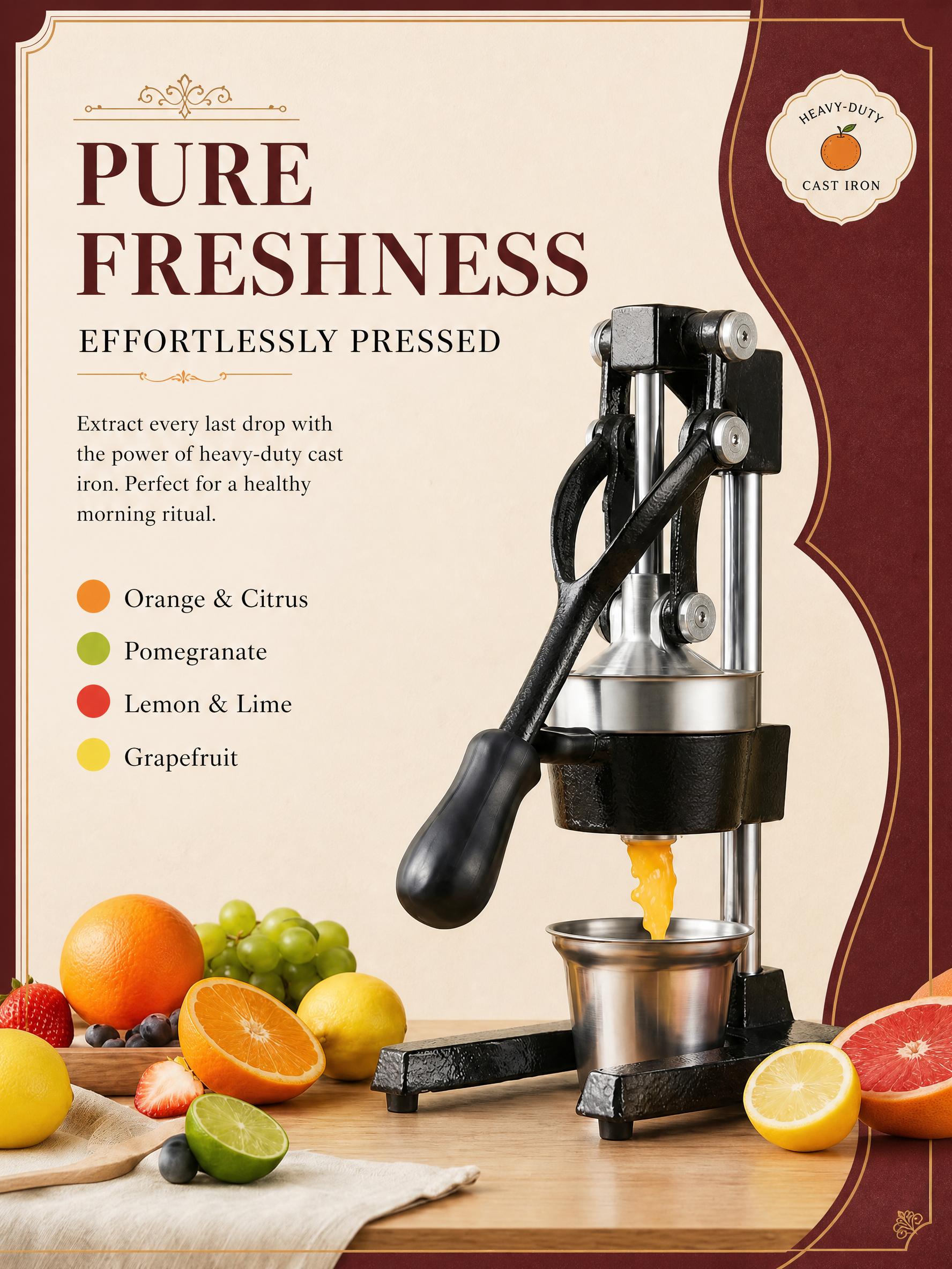 手動ジューサー、手動柑橘類ジューサープレス、400mlカップ - Kitchen Gadgets Juicer のレビューと価格