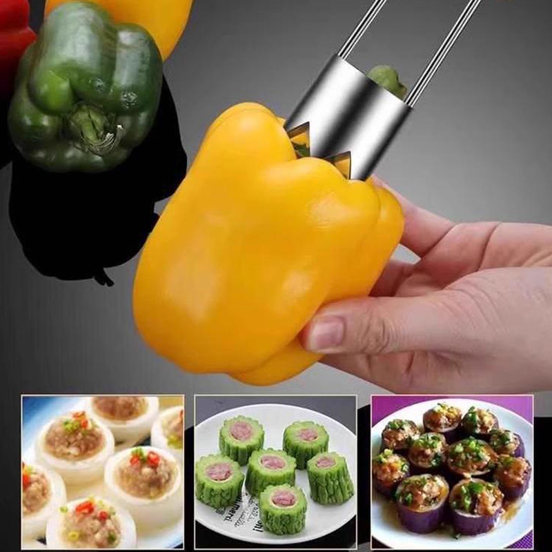 ステンレス鋼フルーツコアリムーバーアップル梨ピーマンピッター - Kitchen Gadgets Kitchen のレビューと価格