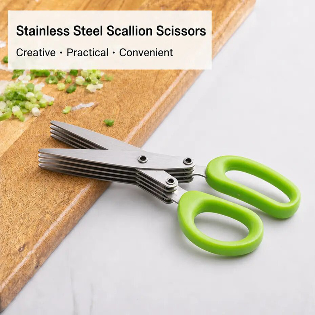 5枚刃ステンレス製ハーブはさみ、鋭利な刃のカッターツール、ハ - Herb Scissors 5 Blade のレビューと価格