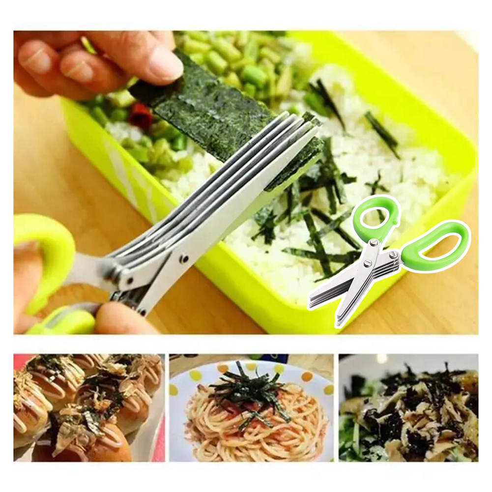 5枚刃ステンレス製ハーブはさみ、鋭利な刃のカッターツール、ハ - Herb Scissors 5 Blade のレビューと価格