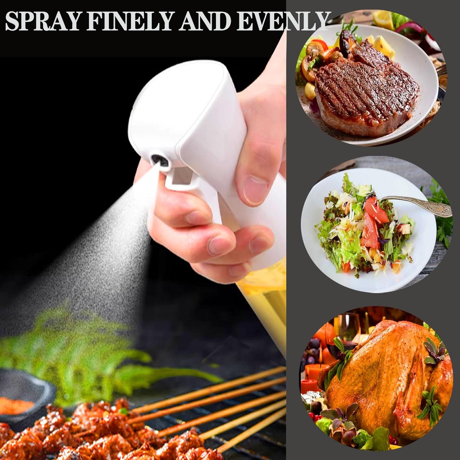 200/300mlオイルスプレーボトル、BBQ調理用オリーブ - Kitchen Gadgets Oil Spray のレビューと価格