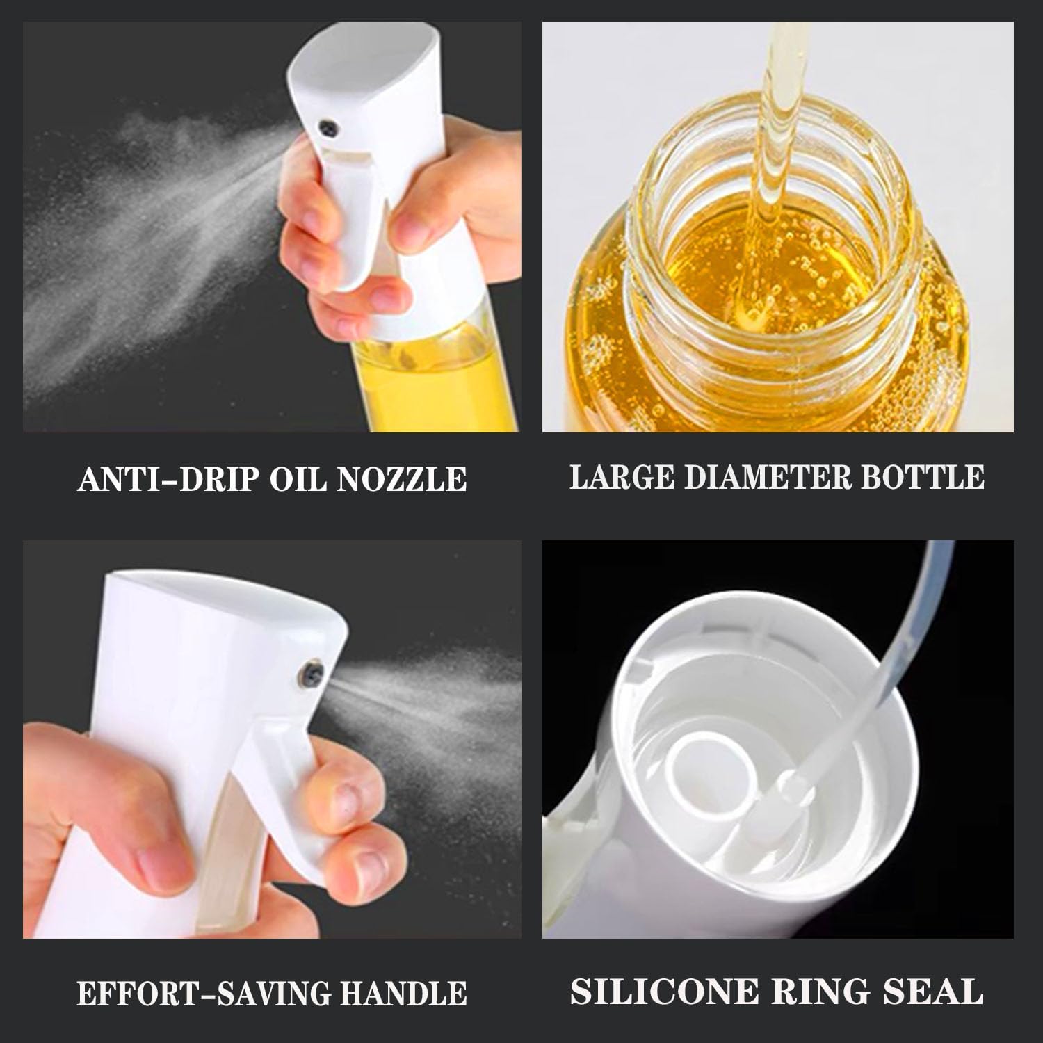 200/300mlオイルスプレーボトル、BBQ調理用オリーブ - Kitchen Gadgets Oil Spray のレビューと価格