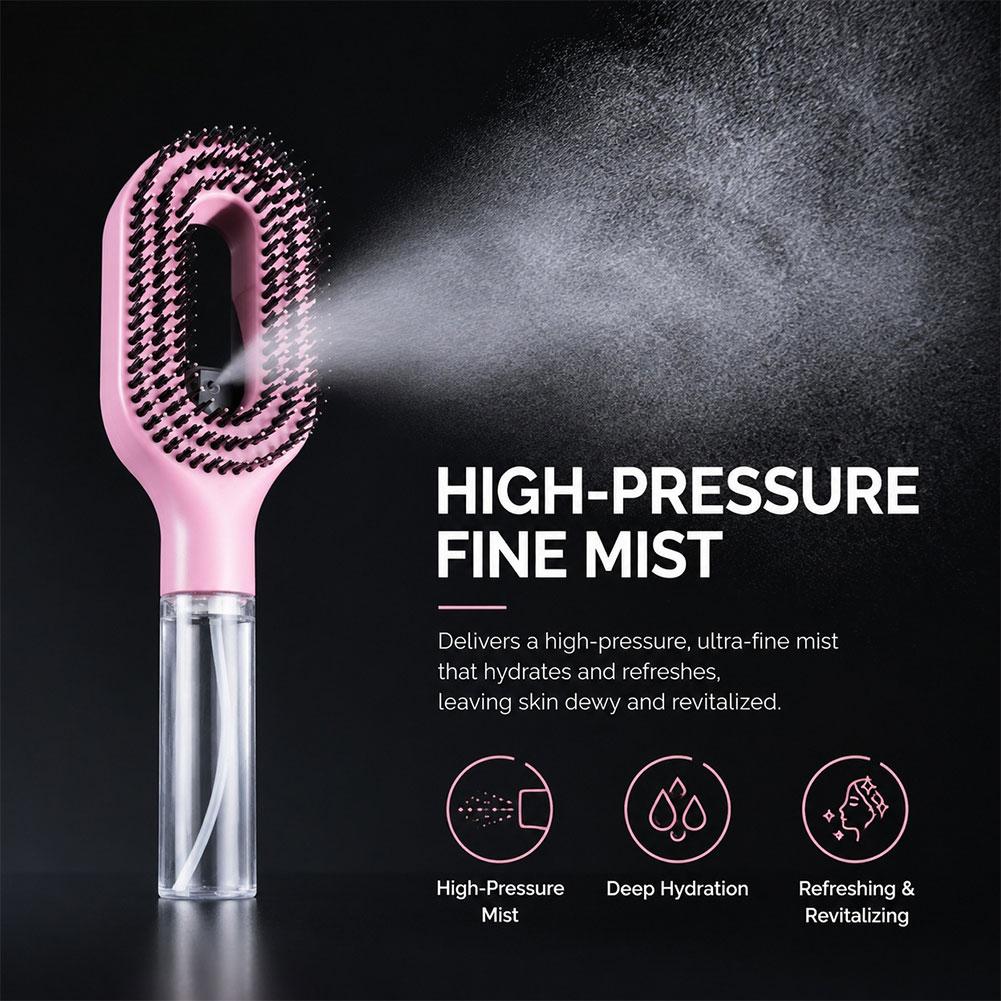 2in1スプレーヤーコーム、もつれ解消頭皮マッサージヘアブラ - Kitchen Gadgets Oil Spray のレビューと価格