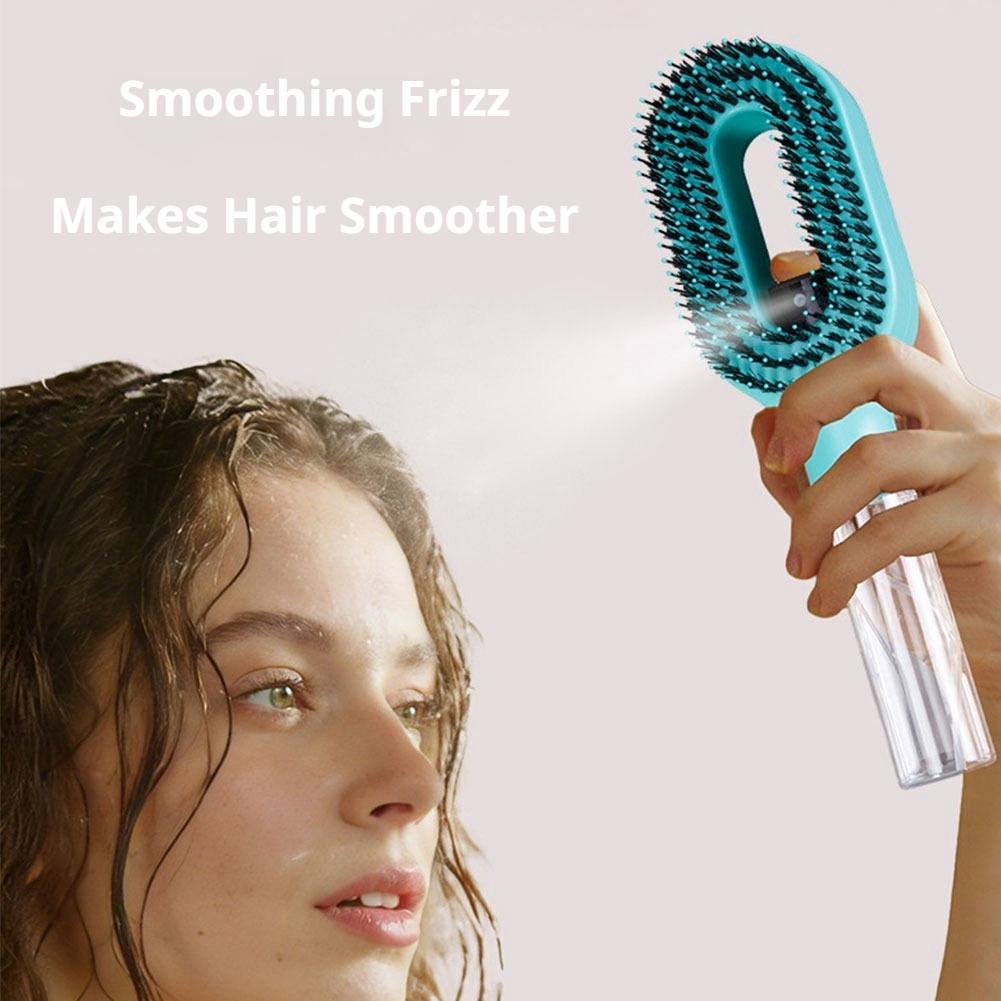 2in1スプレーヤーコーム、もつれ解消頭皮マッサージヘアブラ - Kitchen Gadgets Oil Spray のレビューと価格