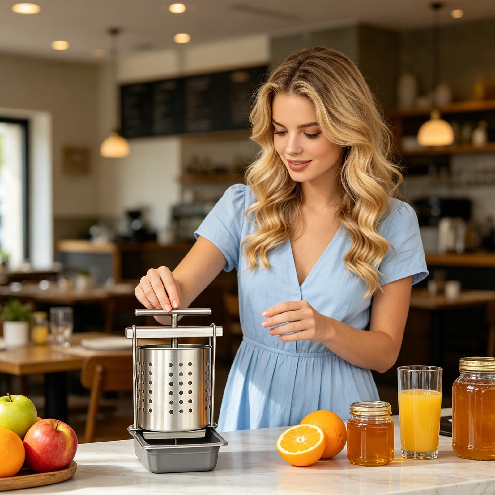 2.5Lステンレス製フルーツワインプレス、手動ハチミツジュー - Kitchen Gadgets Juicer のレビューと価格