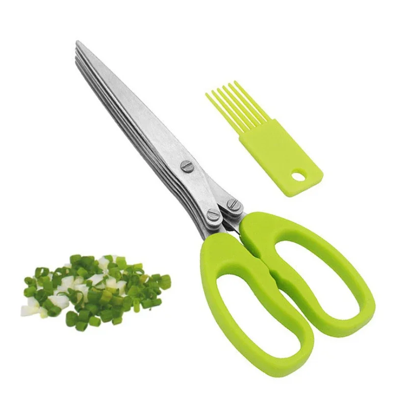 5 刃ハーブはさみ多機能多層ステンレス鋼ナイフキッチンはさみ - Herb Scissors 5 Blade のレビューと価格
