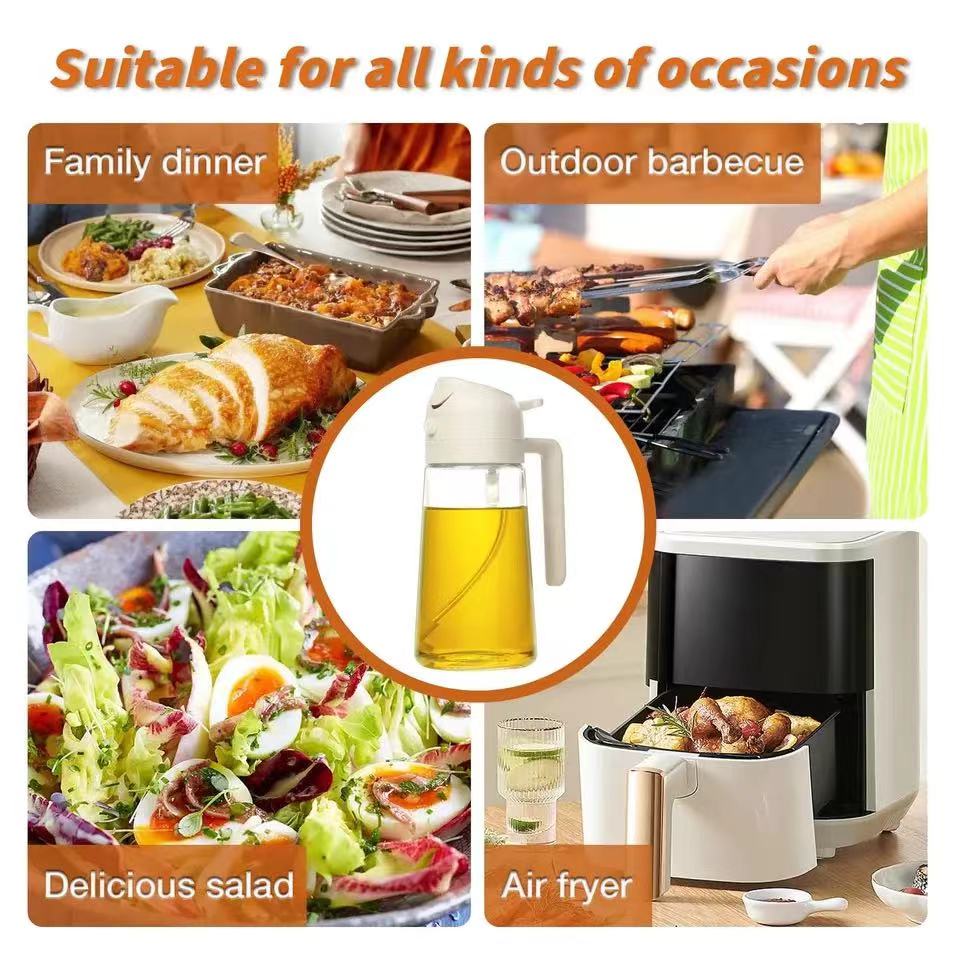 キッチン用オイルディスペンサーボトル、2 in 1オリーブオ - Kitchen Gadgets Oil Spray のレビューと価格