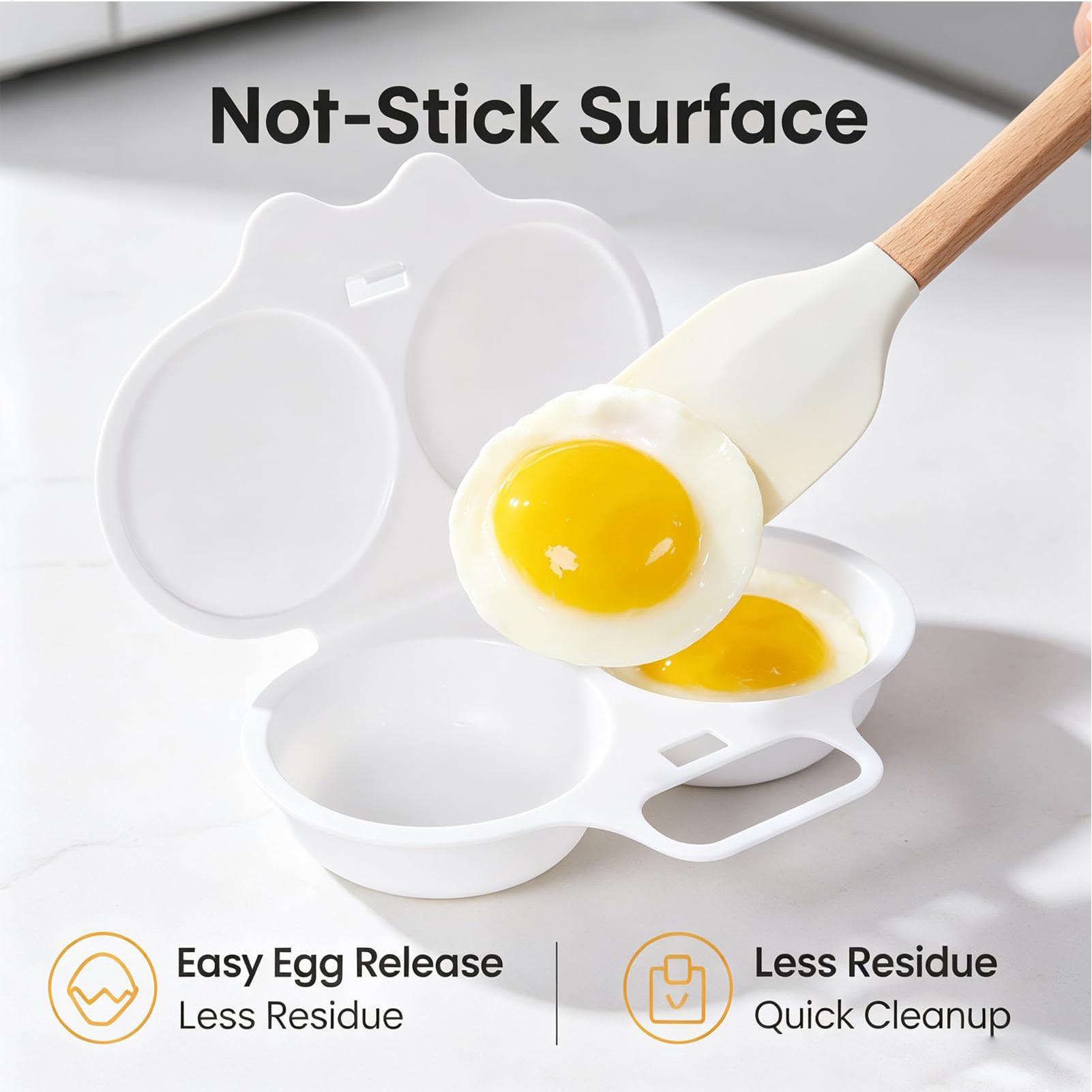 食品グレードのプラスチック製電子レンジ用エッグスチーマー、便 - Kitchen Gadgets Men のレビューと価格
