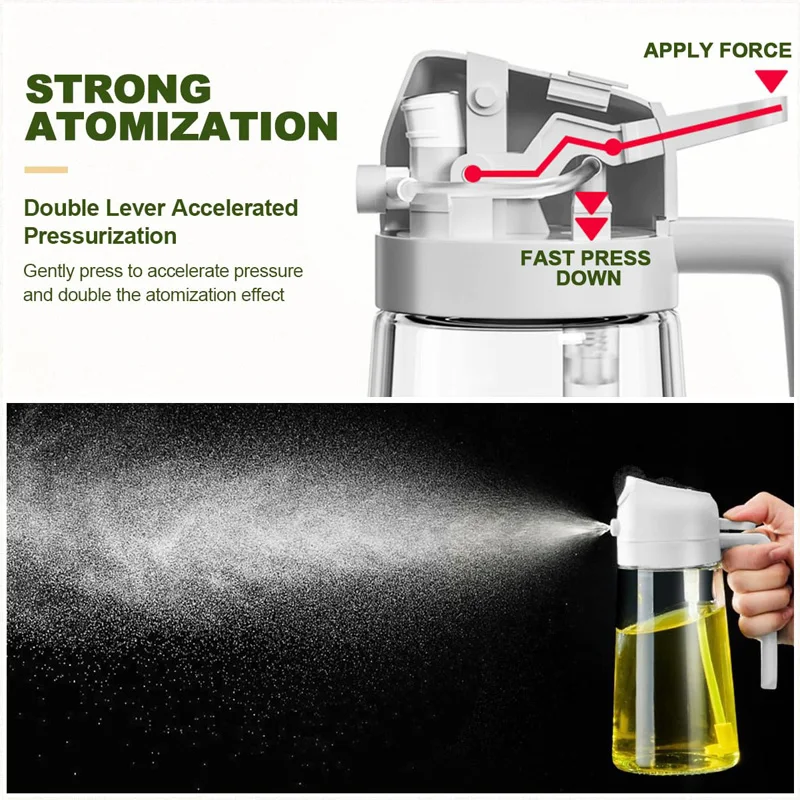 2 in 1 注ぐスプレー噴霧器キッチンフライヤーエアスプレ - Kitchen Gadgets Oil Spray のレビューと価格