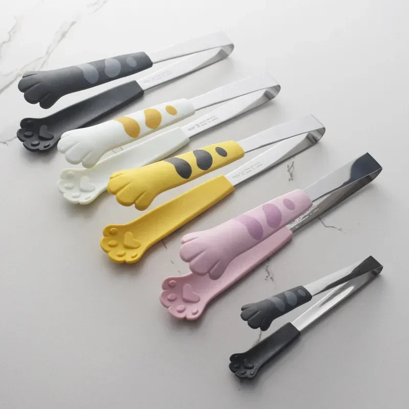 猫の足の形の食品トングかわいい漫画食事トングステンレス鋼バー - Kitchen Gadgets New 2025 のレビューと価格