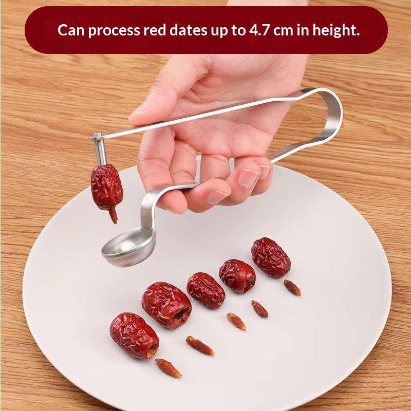 ステンレス製デーツ種抜きツール、赤い種抜き器、簡単なデーツの - Vegetable Kitchen Gadgets のレビューと価格