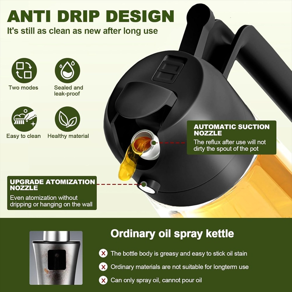 調理用16オンス/470mlオリーブオイルスプレー - キッ - Kitchen Gadgets Oil Spray のレビューと価格
