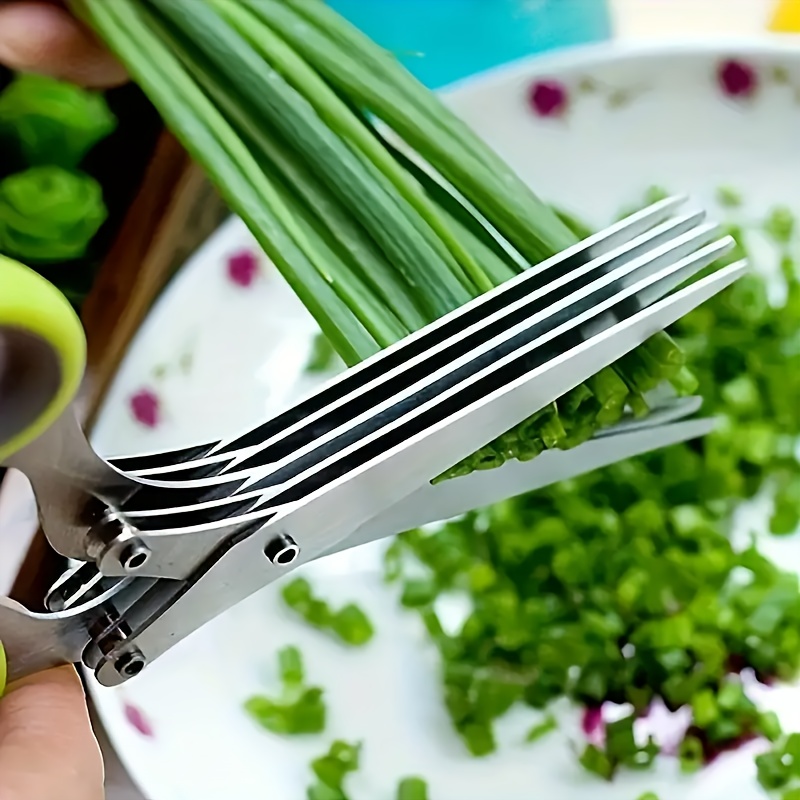 多刃ステンレス鋼ハーブはさみ、5層構造キッチン用カッティング - Herb Scissors 5 Blade のレビューと価格