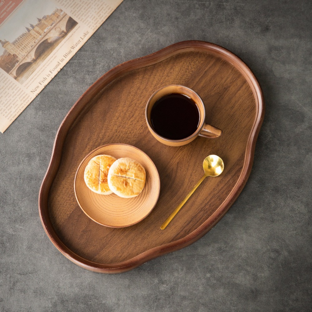 不規則な形の竹製装飾サービングトレイ中国風の滑らかな表面のテ - Kitchen Gadgets Vintage のレビューと価格
