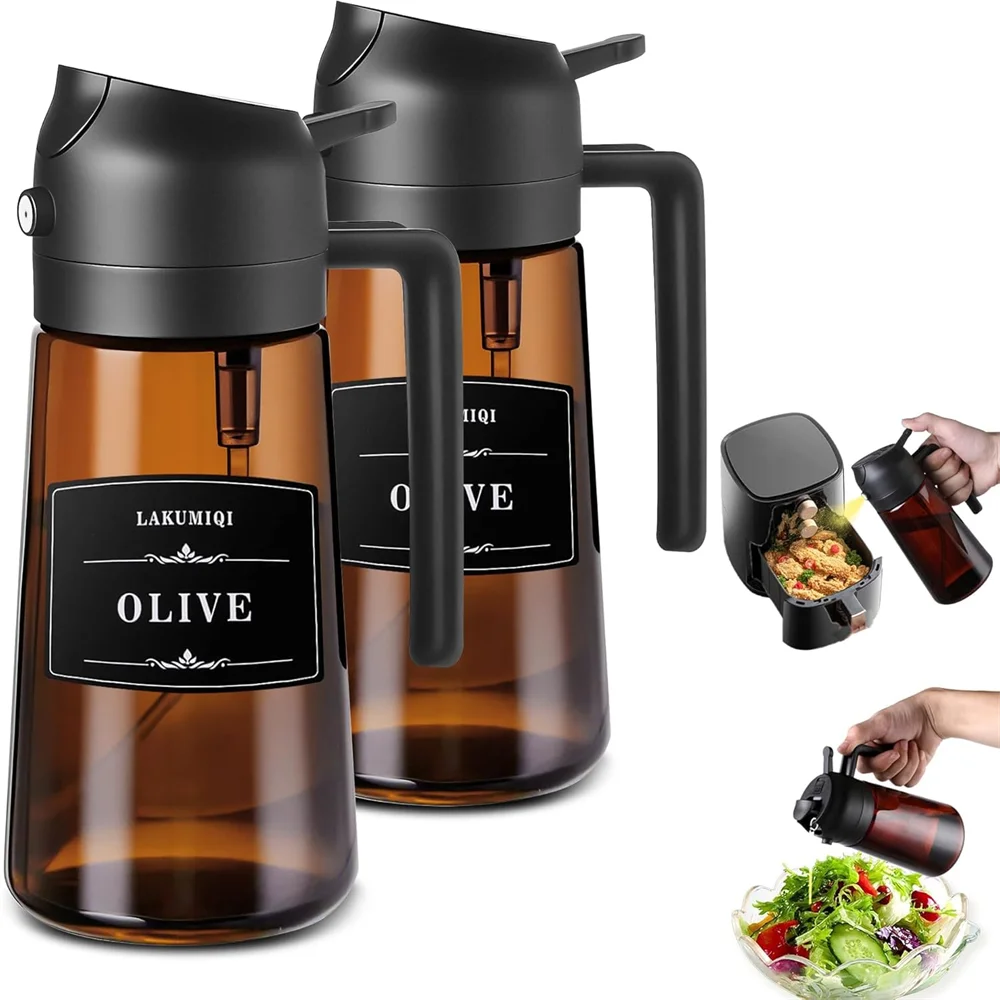 2026年式 2-in-1 ガラス製オイルディスペンサー ス - Kitchen Gadgets Oil Spray のレビューと価格