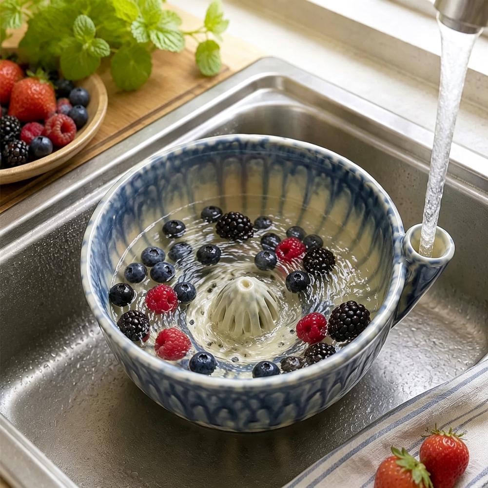 ベリー洗浄ボウル セラミック製回転式水切り器 ストレーナー  - Vegetable Kitchen Gadgets のレビューと価格