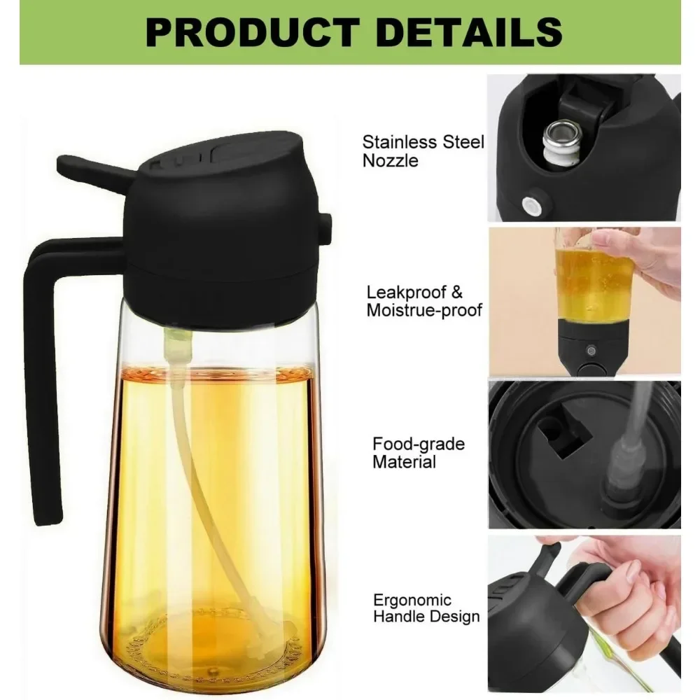 2in1 プラスチック製オイルスプレーヤー 500ml クッ - Kitchen Gadgets Oil Spray のレビューと価格