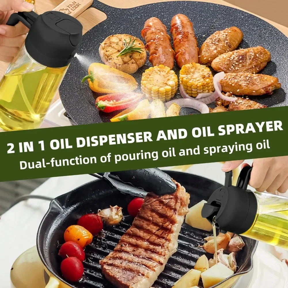 2in1 プラスチック製オイルスプレーヤー 500ml クッ - Kitchen Gadgets Oil Spray のレビューと価格