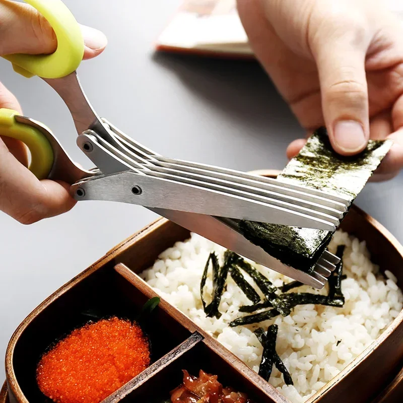 5 刃キッチンはさみネギカッターネギスパイスハーブはさみ多機 - Herb Scissors 5 Blade のレビューと価格