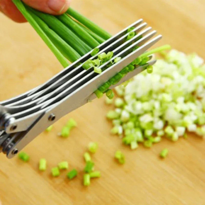 5 刃キッチンはさみネギカッターネギスパイスハーブはさみ多機 - Herb Scissors 5 Blade のレビューと価格