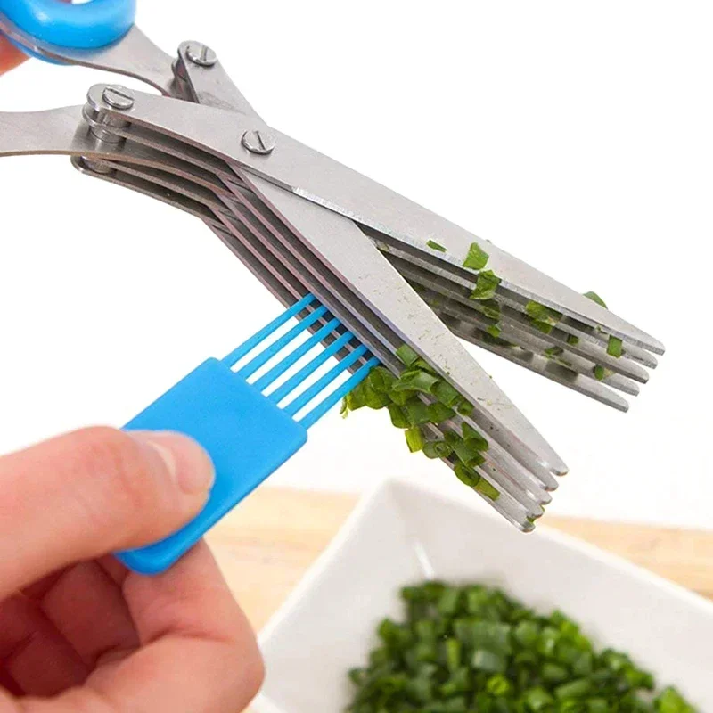 5 刃キッチンはさみネギカッターネギスパイスハーブはさみ多機 - Herb Scissors 5 Blade のレビューと価格