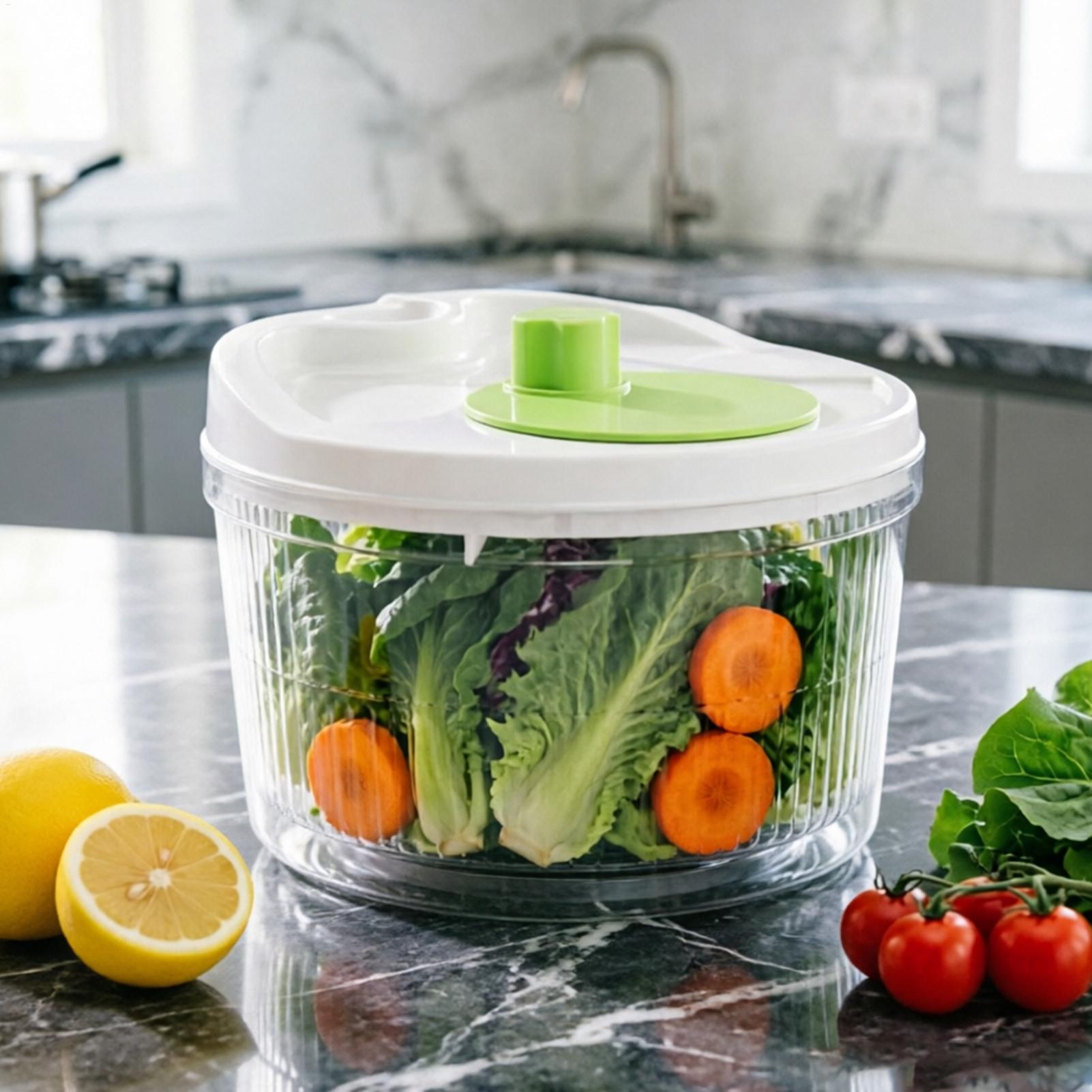 多機能家庭用手動野菜乾燥機 - フルーツ・レタス用水切りバス - Vegetable Kitchen Gadgets のレビューと価格