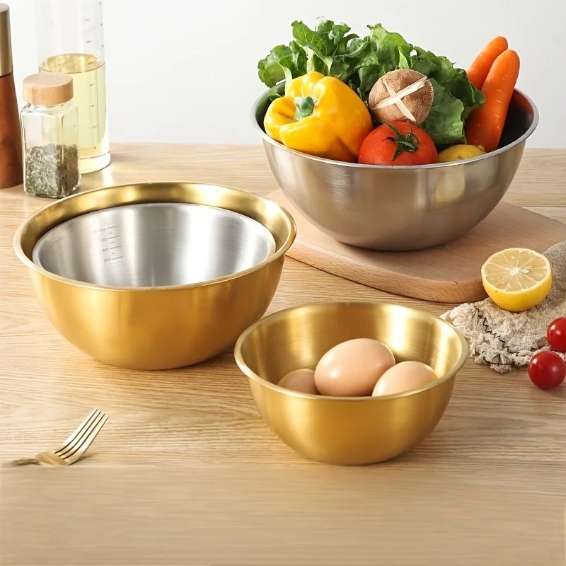 3個セット ステンレス製ミキシングボウル、混ぜる・こねる・焼 - Kitchen Gadgets Website のレビューと価格